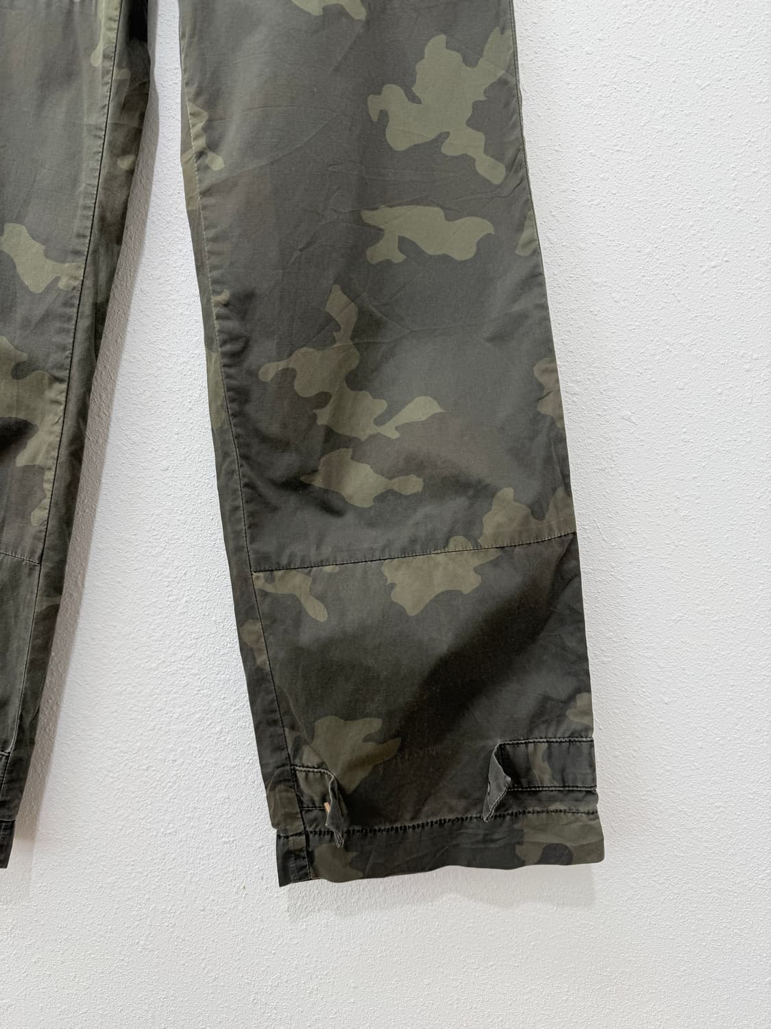 빈티지 homspun 카키 카모플라쥬 와이드 카고 팬츠 상품이미지3