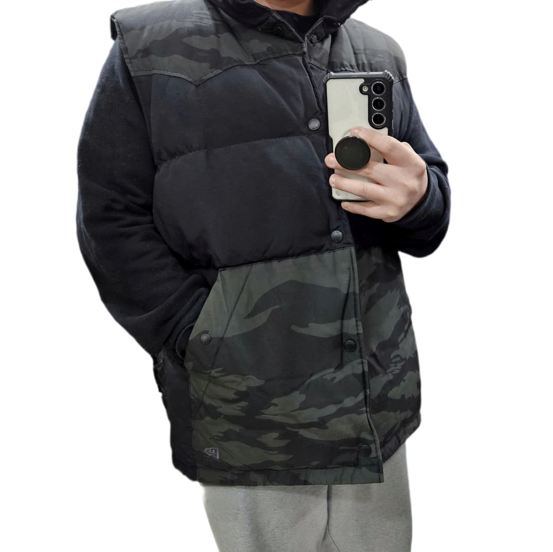 XXL 뉴에라 타이거카모 덕다운 패딩조끼 상품이미지1