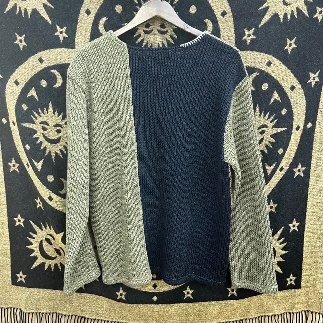 앤더슨벨 빈티지 콘트라스트 보트 언발 뜨개 니트 K0135 상품이미지4