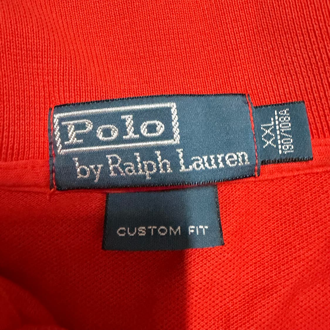 폴로 랄프로렌 레드 카라 긴팔티 2XL 상품이미지3