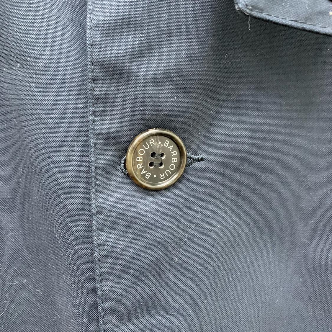 바버 인터네셔널 네이비 워터프루프 싱글 롱 자켓  상품이미지6