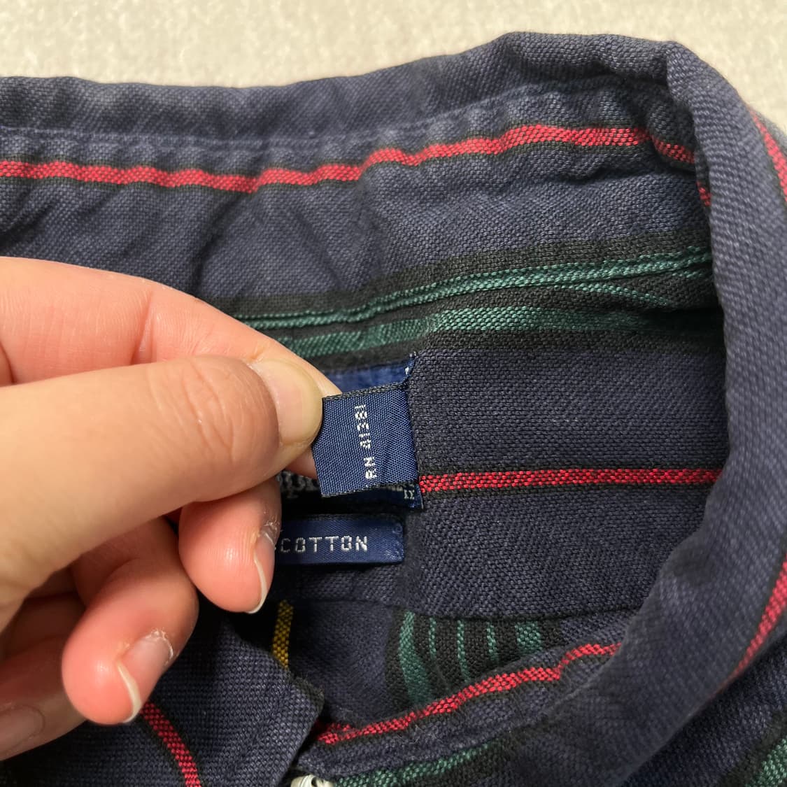 105 폴로 랄프로렌 방패로고 빈티지 스트라이프 셔츠 상품이미지4