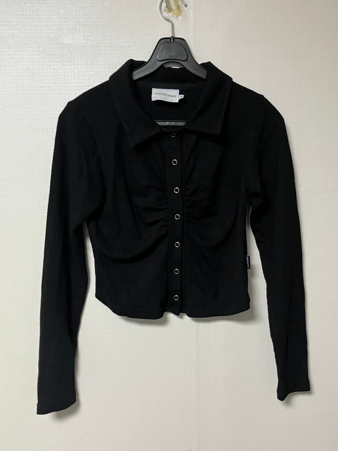 제로플래닛 셔링 카라 셔츠 블라우스 니트 상품이미지5