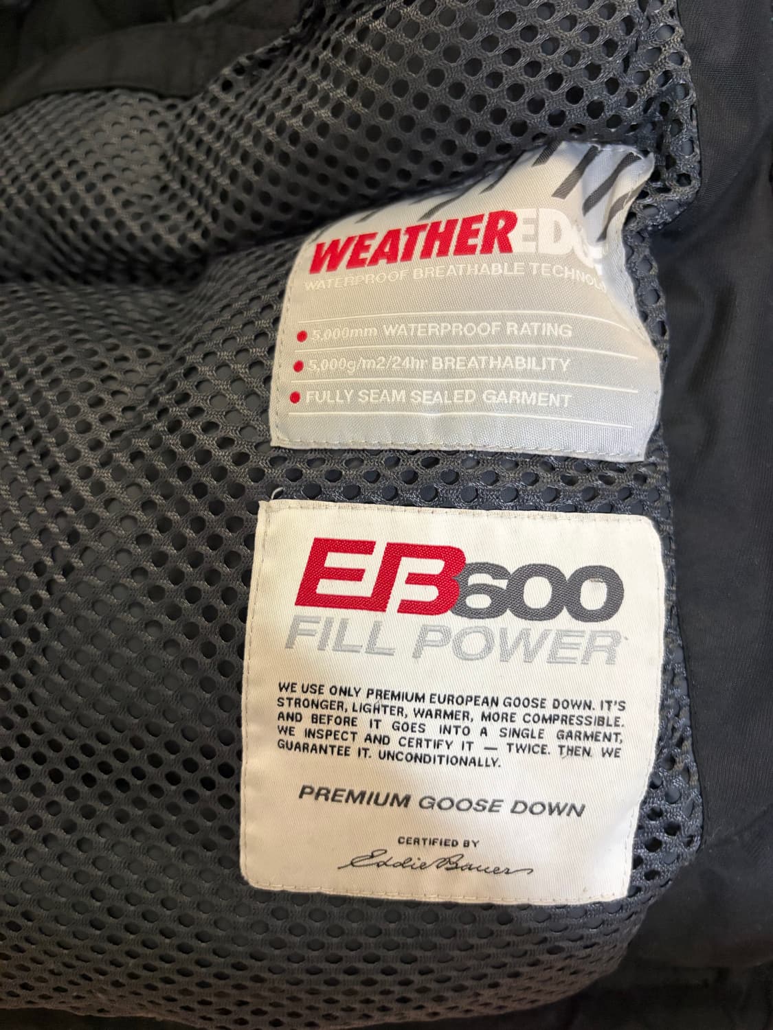 에디바우어 빈티디 구스다운 600필파워 (남성용M) 상품이미지6