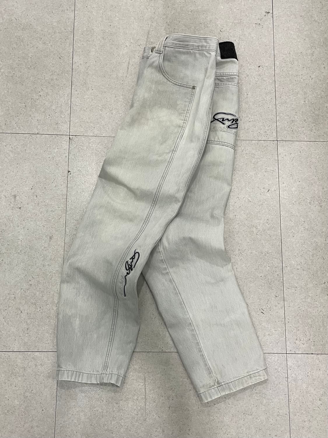 90‘s Fubu 후부 사이드 자수로고 배기 와이드 데님팬츠 상품이미지3