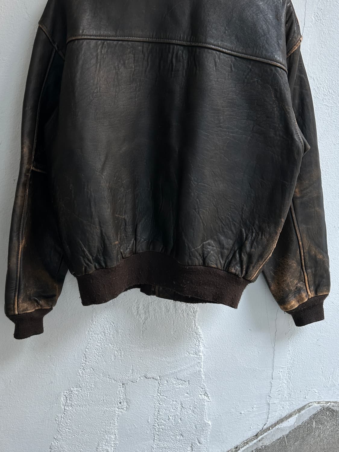 90's USA Made 아비렉스 A2 레더 봄버 자켓 상품이미지8