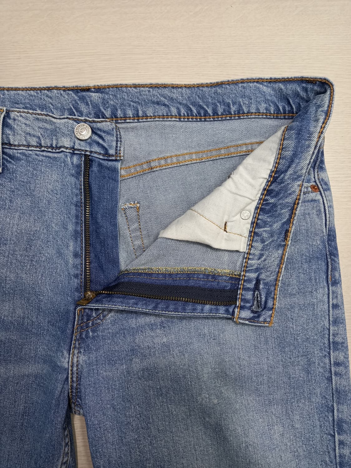 37 리바이스511 워싱 스판 슬림일자진 연청 37-136 상품이미지7