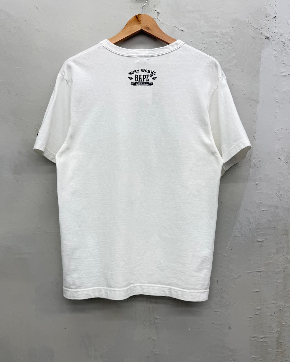 베이프 00s BAPE 로고 반팔 티셔츠 화이트 상품이미지3