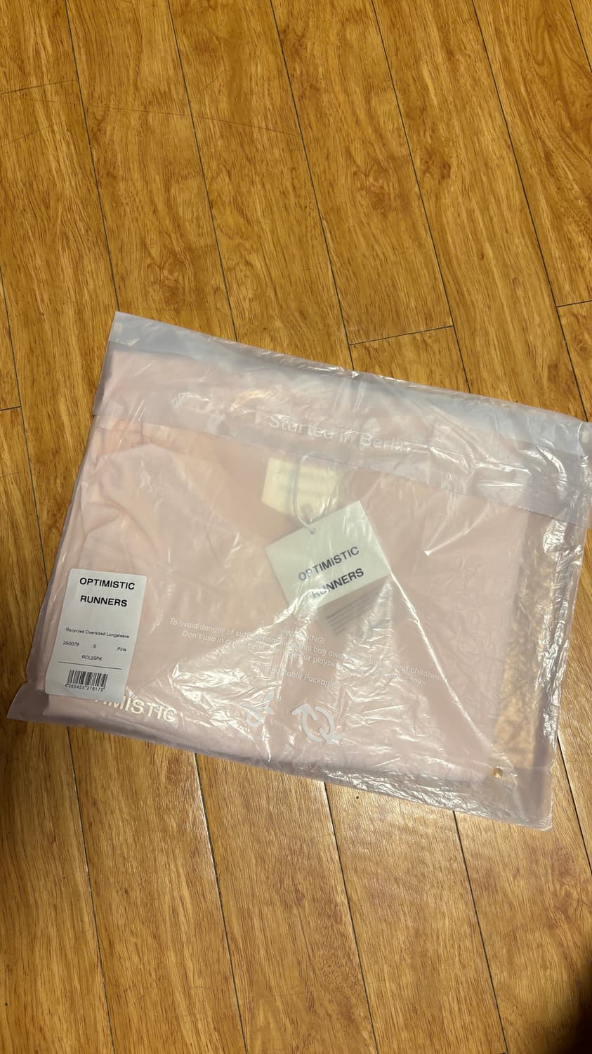 옵티미스틱러너스 오버사이즈 롱슬리브 S 핑크 상품이미지3