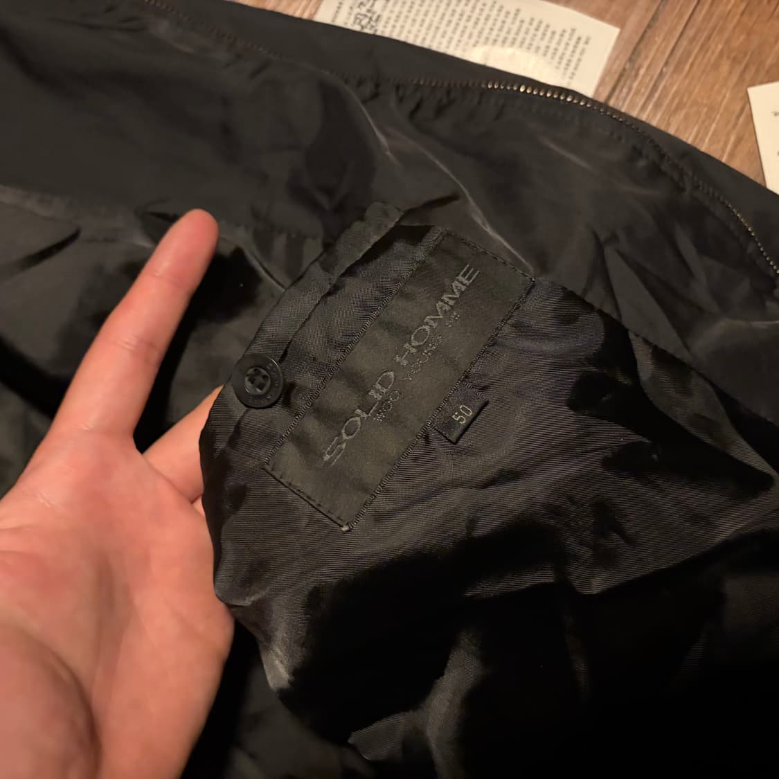 00s Solid homme leather padded jacket 상품이미지6