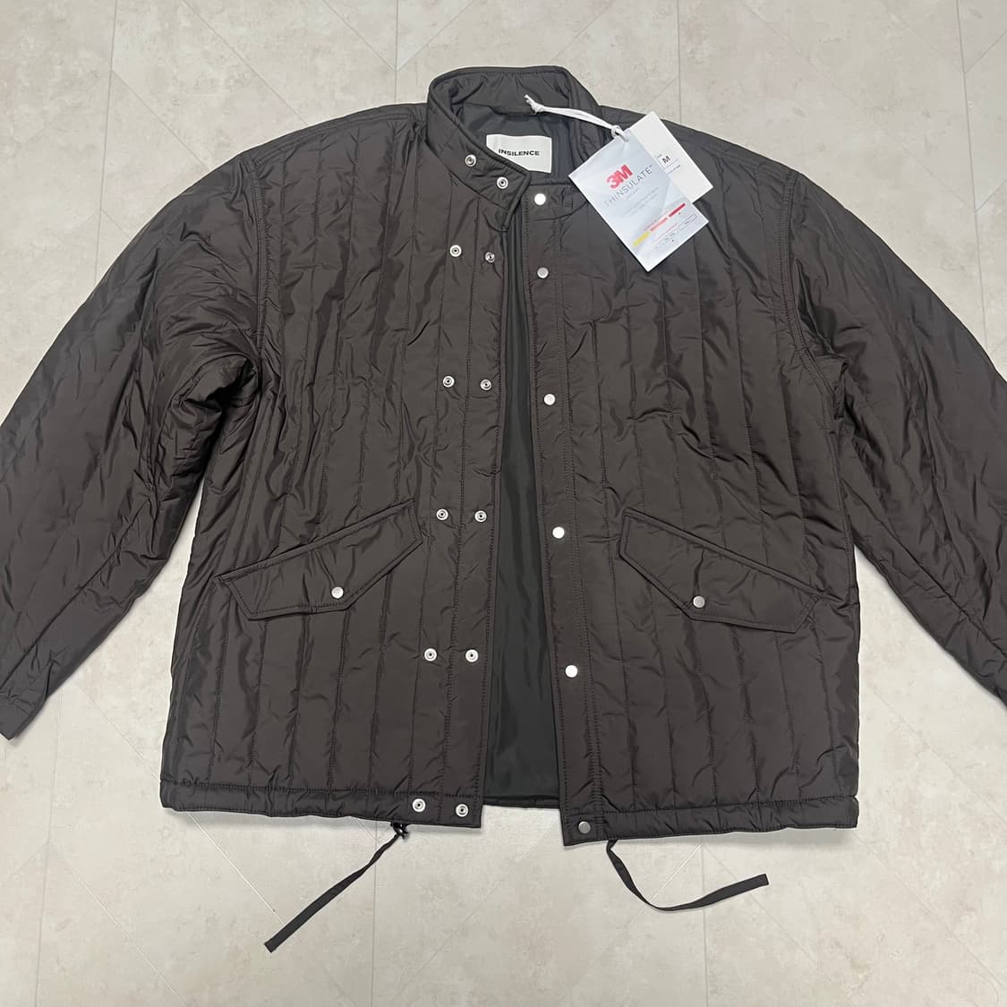 새상품(M)인사일런스 3M 신슐레이트 퀄티드 점퍼 다크브라운 상품이미지4