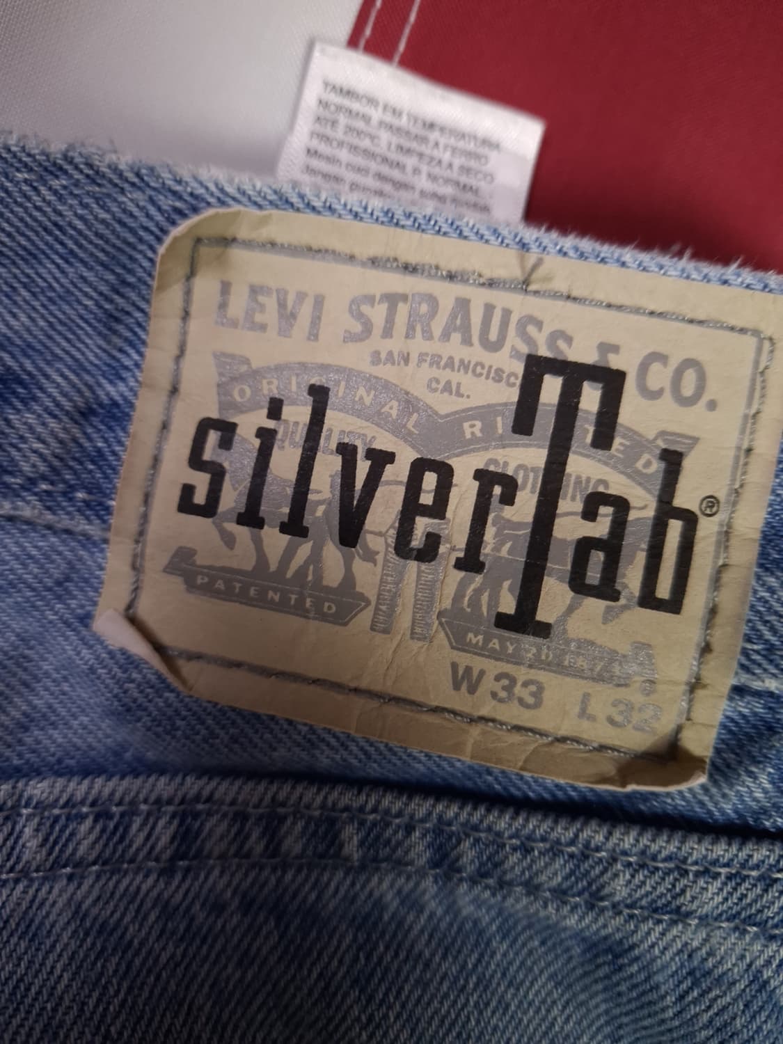 오리지날 리바이스 실버탭 루즈 스트레이트핏 워싱 데님진 상품이미지3