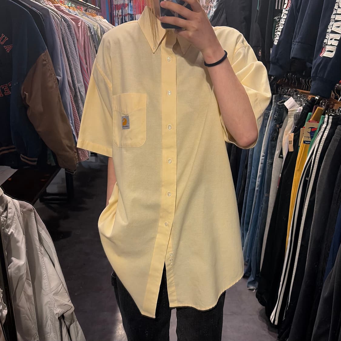[IM] Carhartt 칼하트 반팔 셔츠 옐로우 상품이미지1