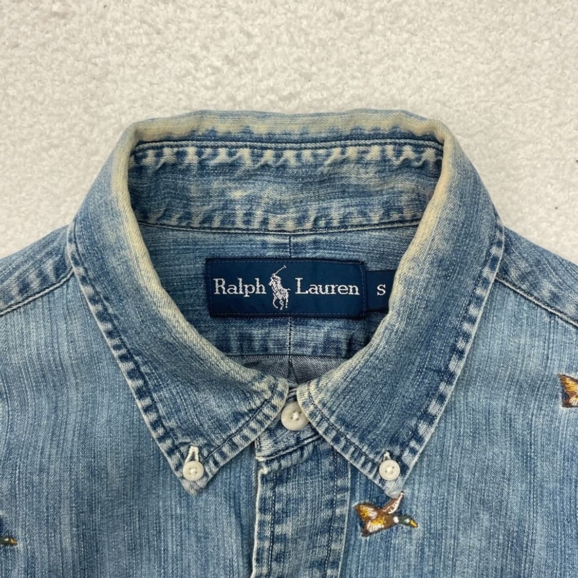 POLO BY RALPH LAUREN 청둥오리 자수 데님 셔츠 S 상품이미지4