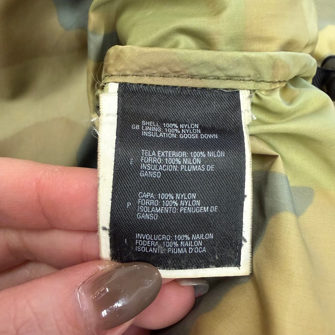 노스페이스 센터로고 카모 패딩 상품이미지7