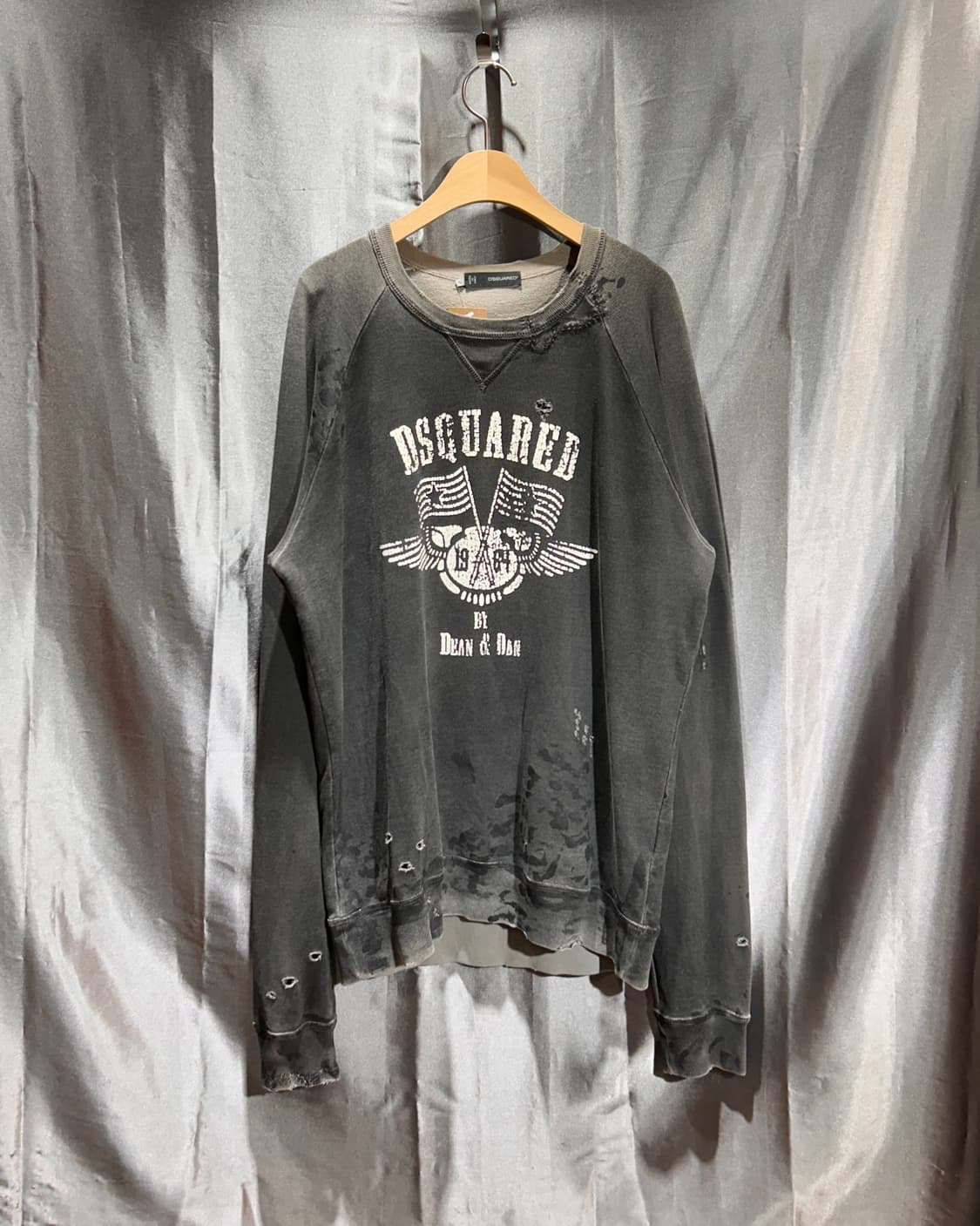 L DSQUARED2 디스퀘어드 데미지 빈티지 그래픽 맨투맨 상품이미지2