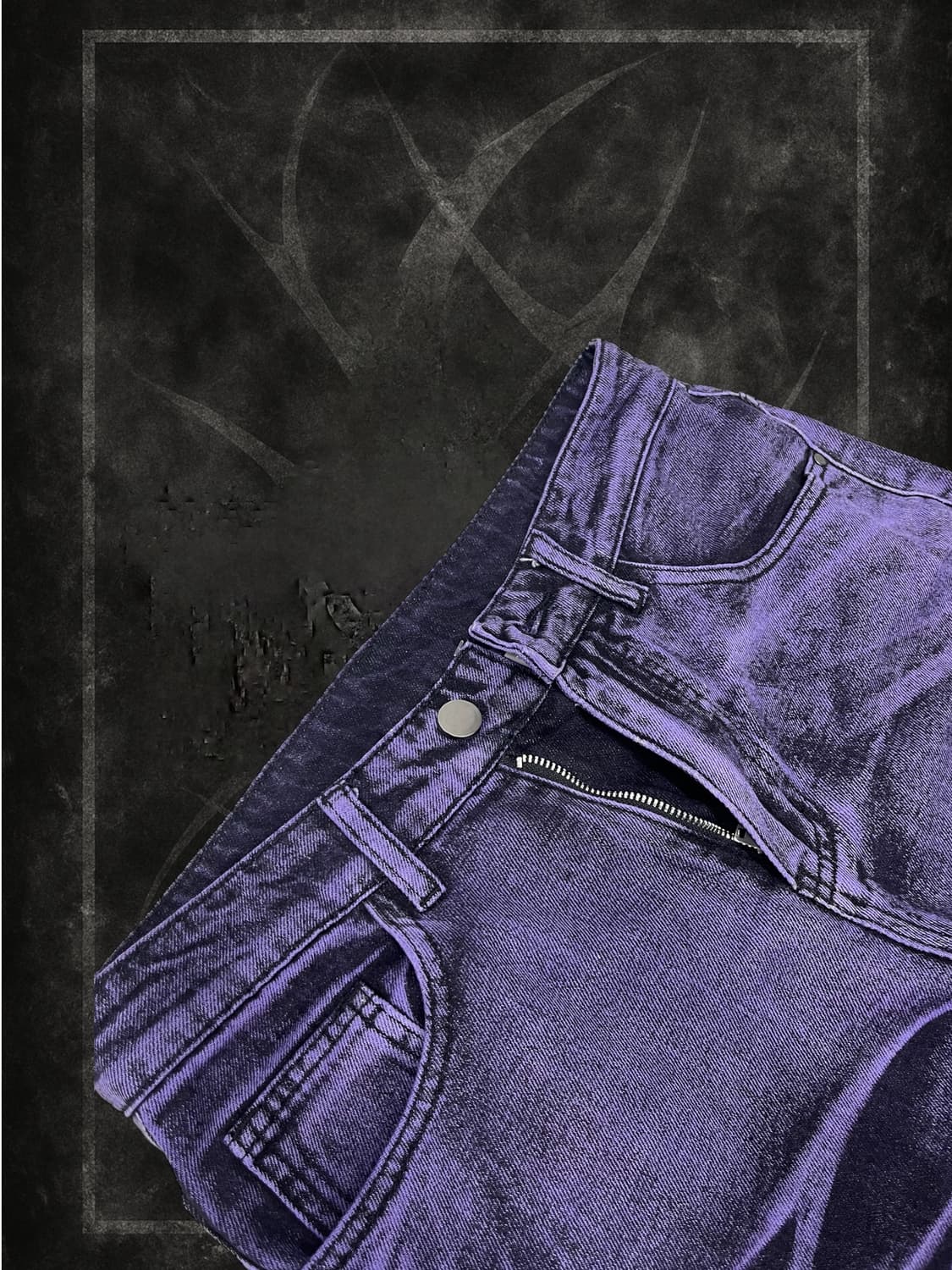 mixed color washing damaged denim pants 상품이미지4