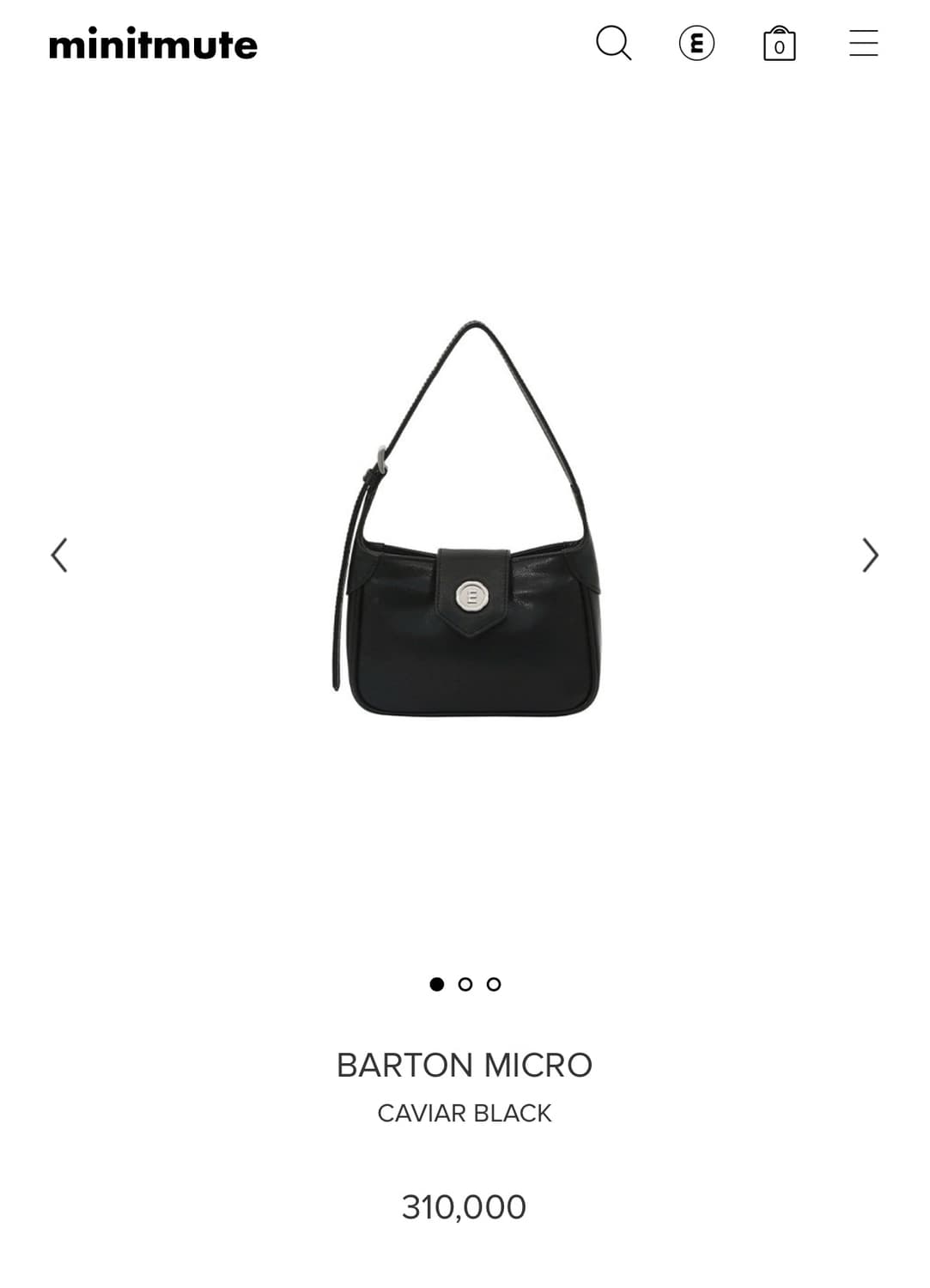 미닛뮤트 바톤 마이크로 캐비어 블랙 미니백 상품이미지1