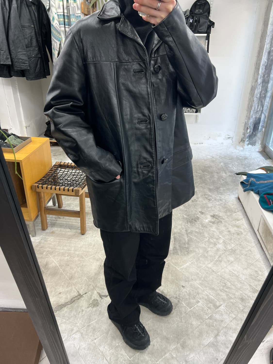 빈티지 레더 카코트 상품이미지6