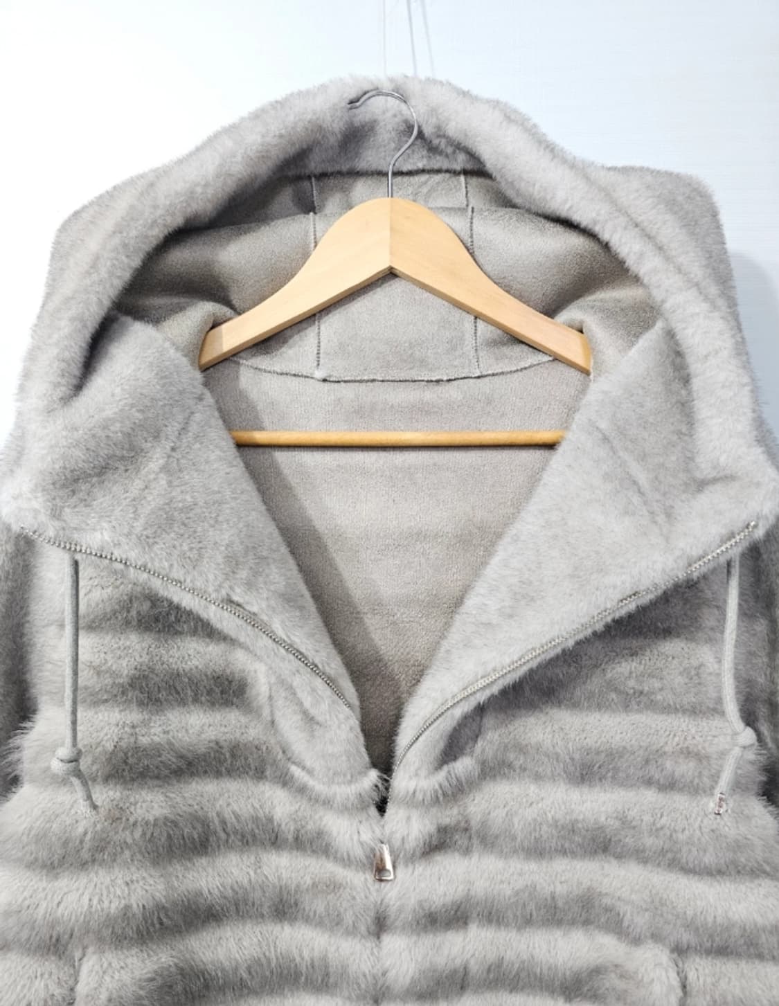 오드리앤내추럴 그레이 밍크퍼 후드 자켓 ~77 상품이미지5