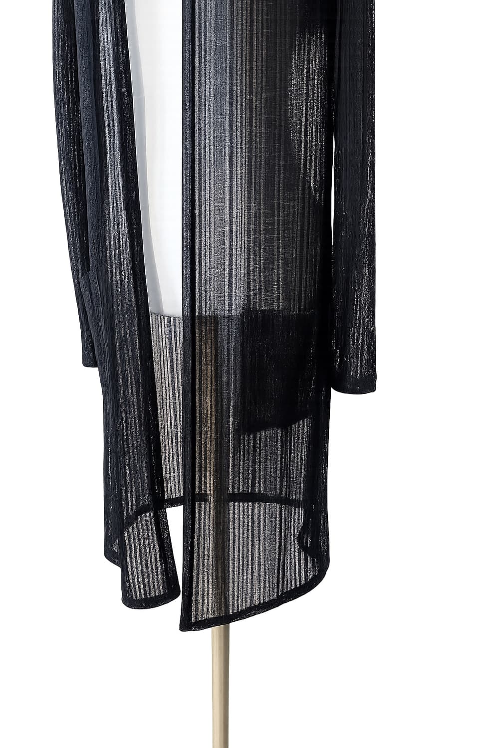     블랙 시스루 롱 로브 가디건 상품이미지3