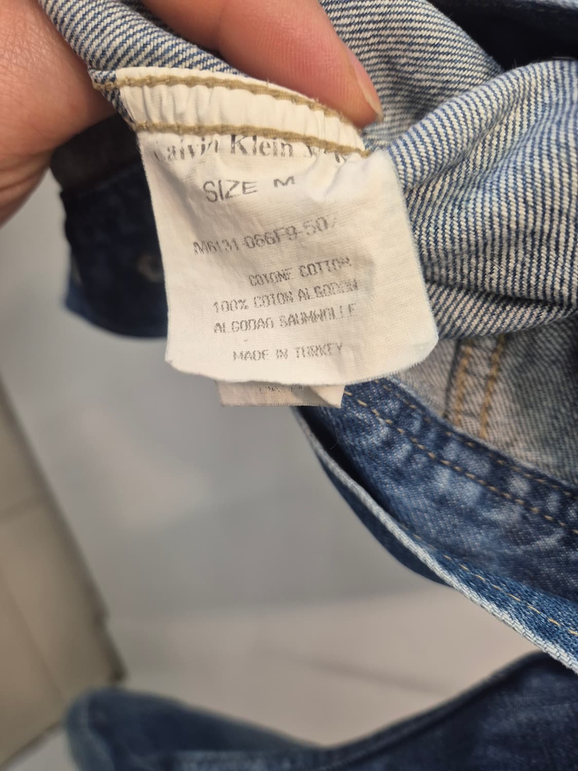 캘빈클라인진 데님 자켓 M 
사이즈   상품이미지4