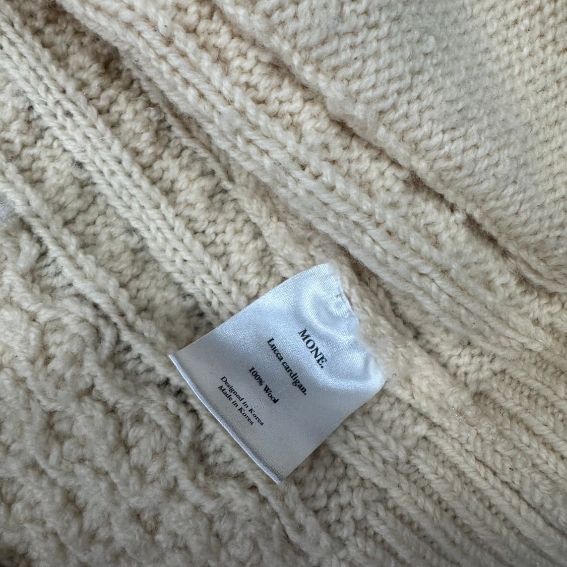 MONE 케이블 니트 가디건 상품이미지6