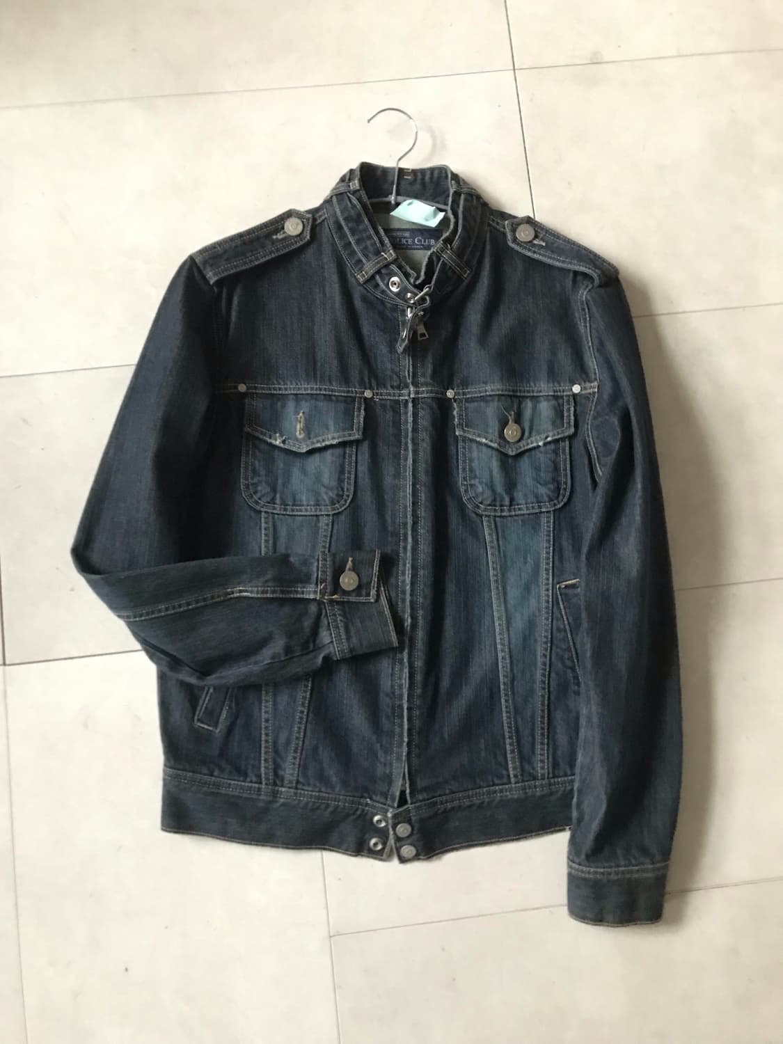 빈티지 넥버클디테일 데님 자켓 상품이미지7