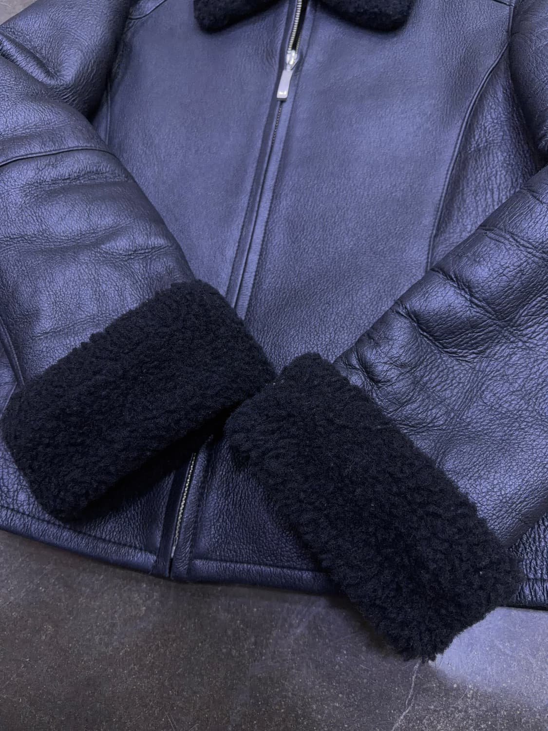 체이스컬트 양가죽 무스탕 모피 가죽자켓 블랙 95 상품이미지7