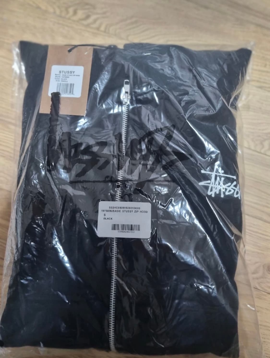 새상품 스투시 집업후드 블랙 상품이미지1