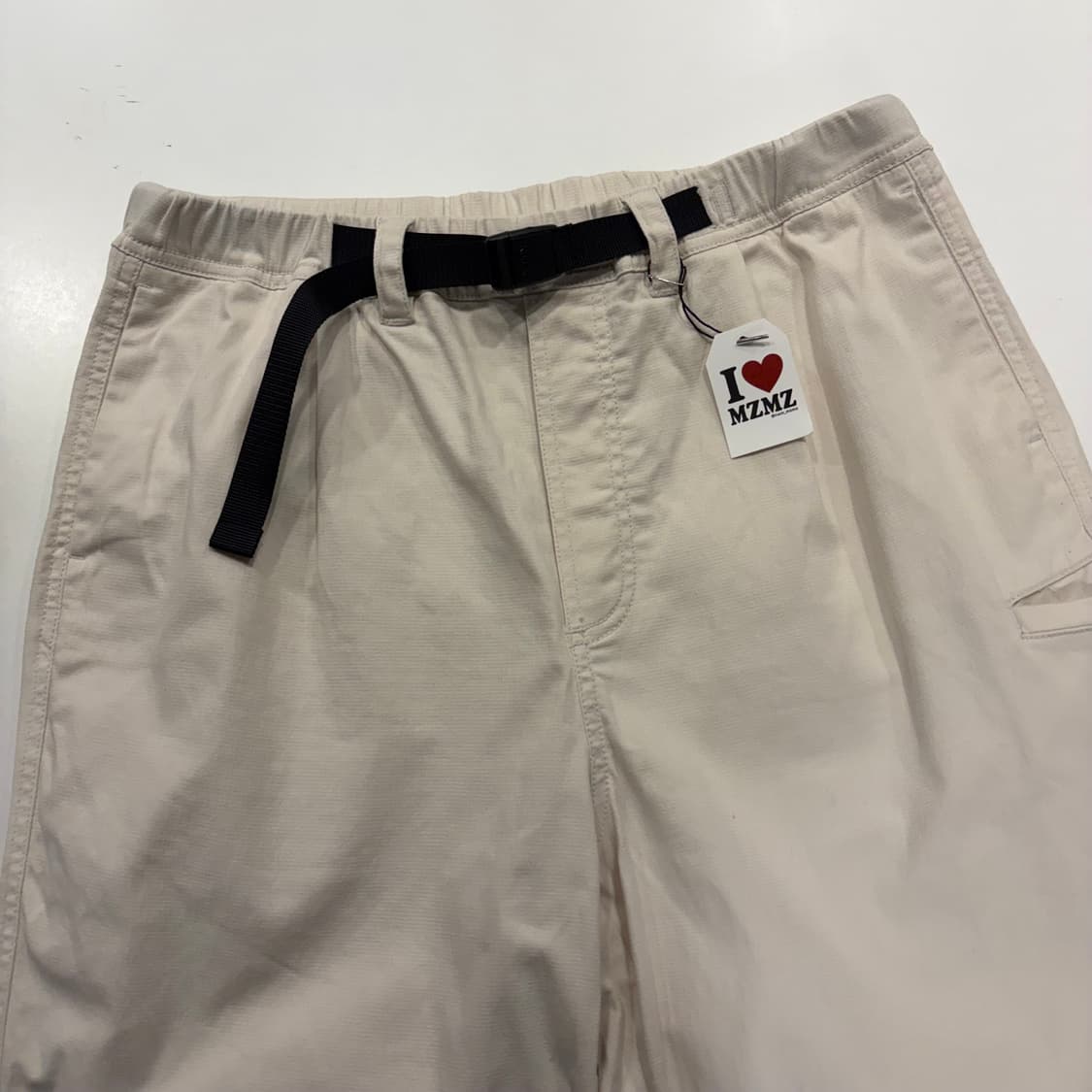 [M] 코닥 벨트 면바지 팬츠 화이트 B352 상품이미지3