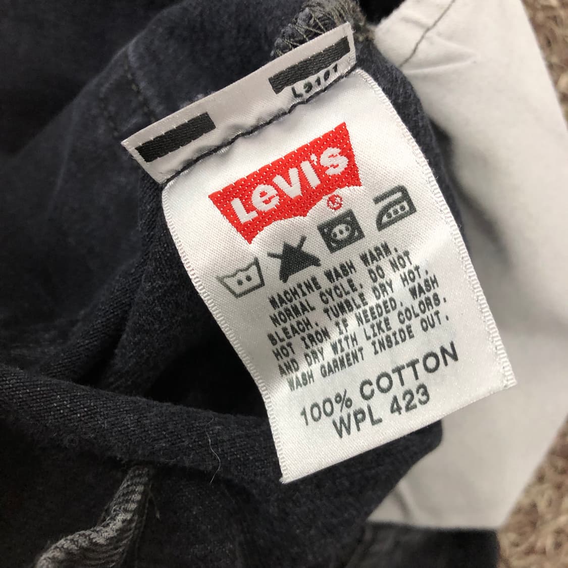 리바이스 501 블랙 워싱 흑청 데님 팬츠 상품이미지9
