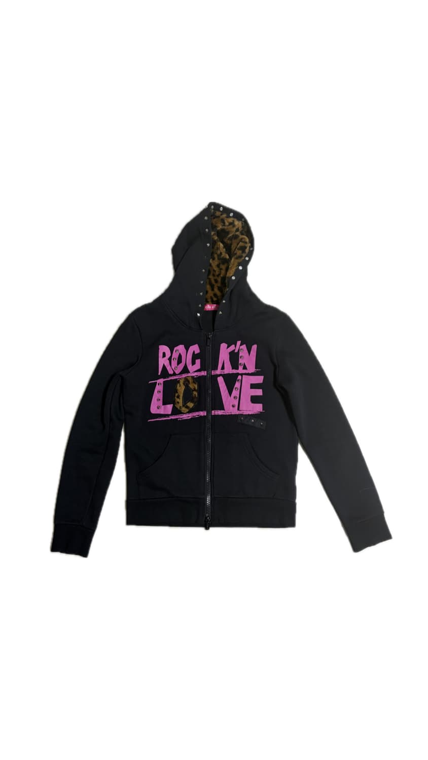 호피 갸루 핑크 후드집업 상품이미지1