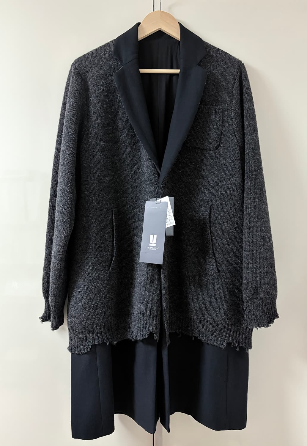 언더커버 17AW 니트 레이어드 코트 상품이미지1