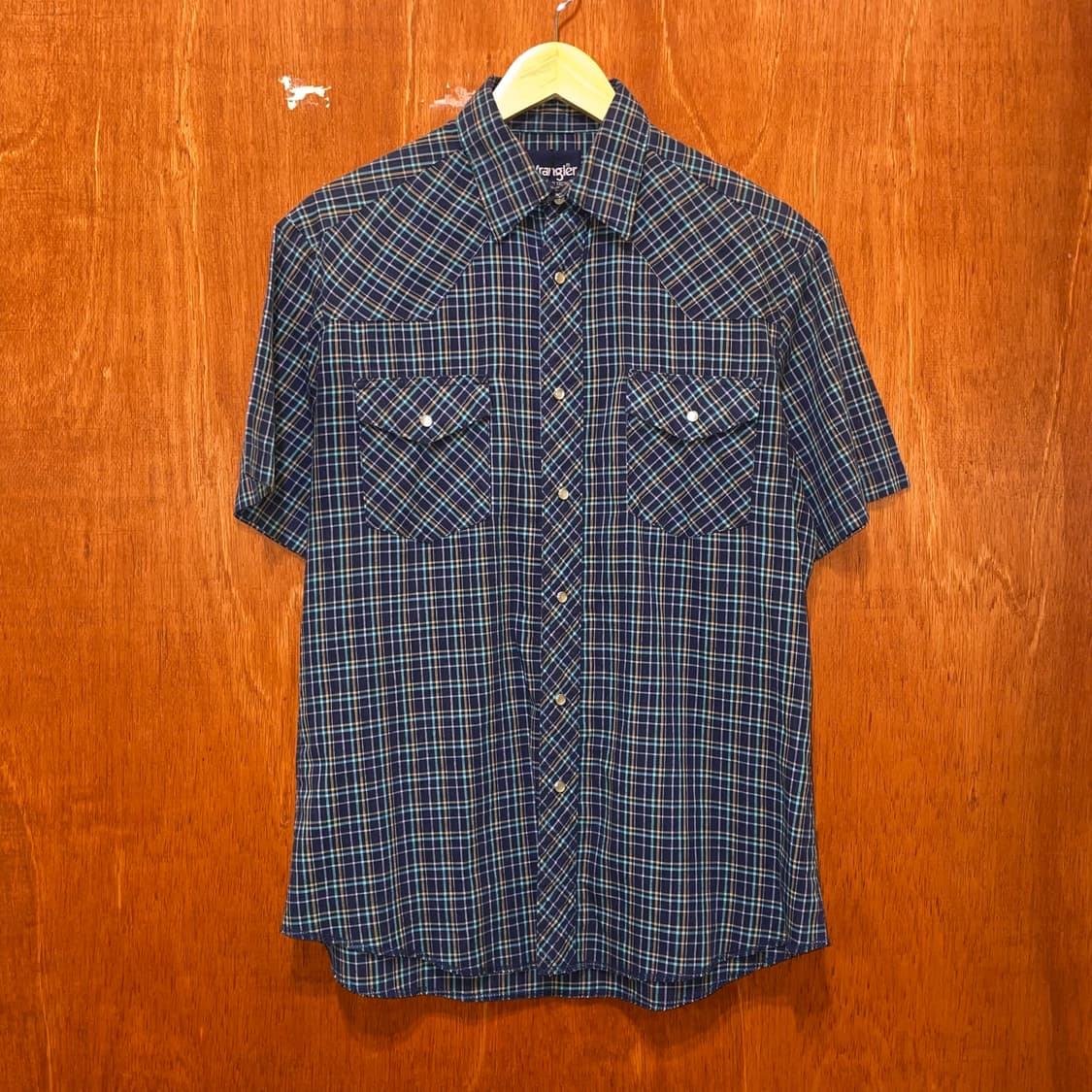 (M) Wrangler 랭글러 체크 웨스턴 반팔 셔츠 상품이미지1