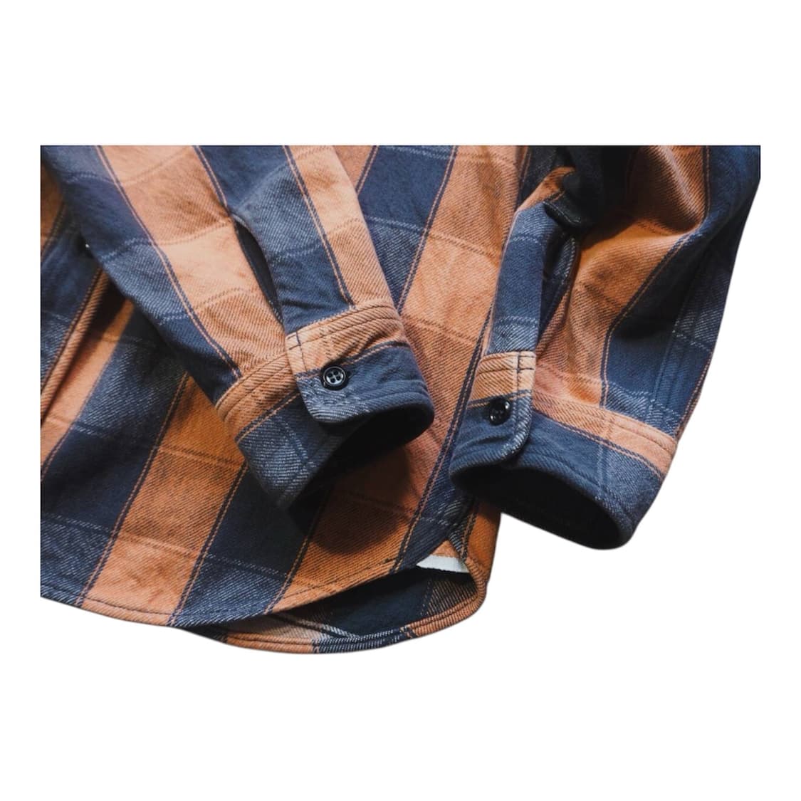 제라도 플란넬 체크 셔츠 오렌지/차콜 XL (105) 상품이미지5