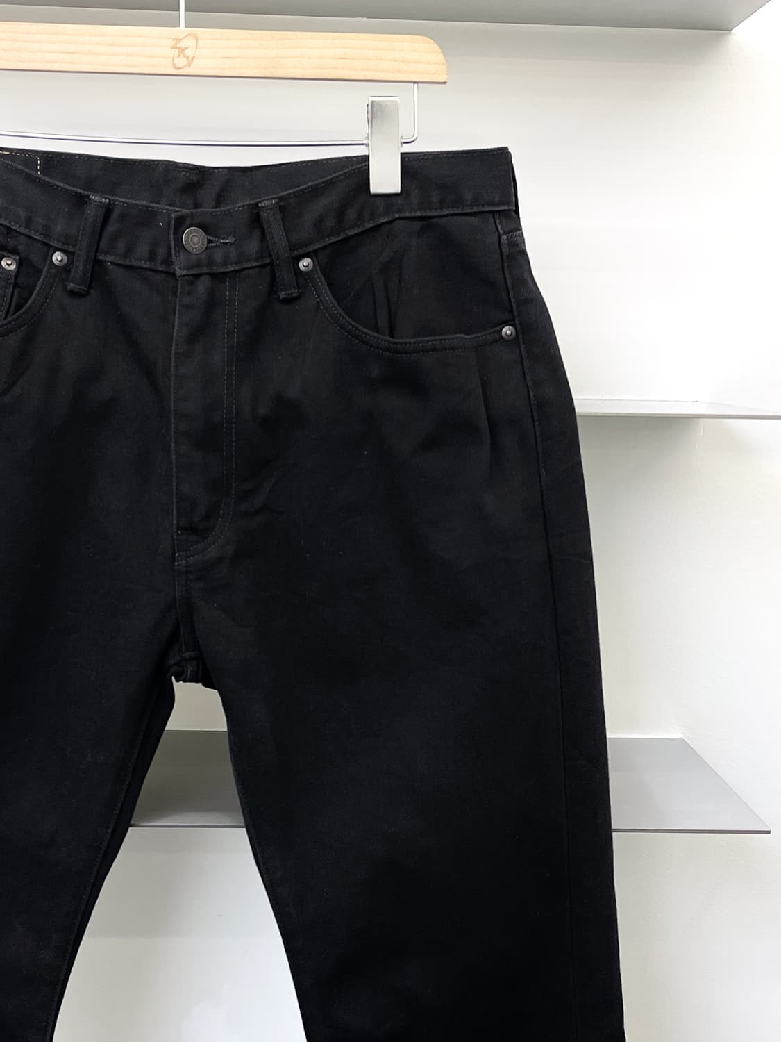 리바이스 lot 505 화이트 탭 블랙 데님 진 상품이미지3