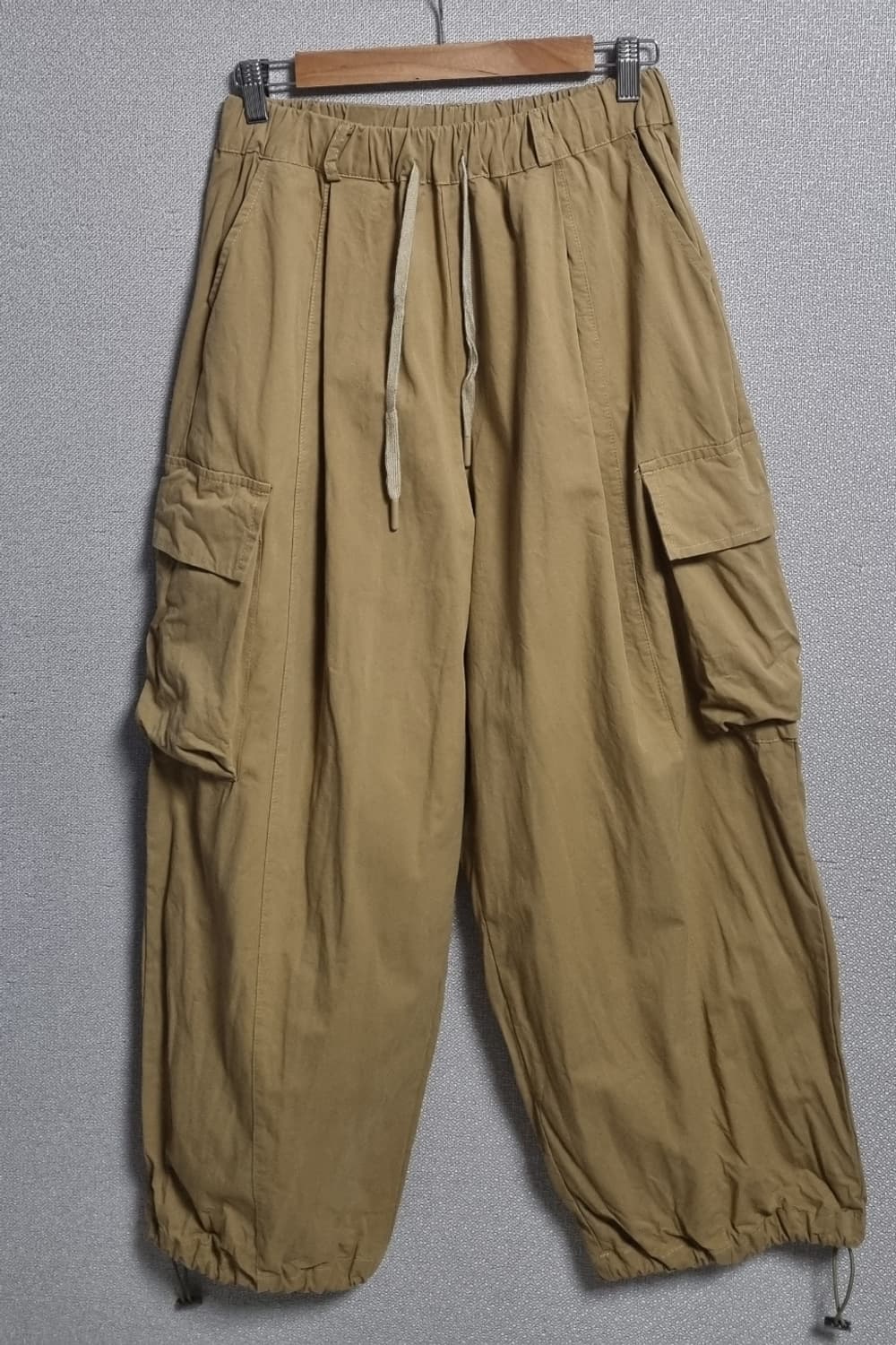 ~M ) 난닝9 다크베이지 벌룬 카고팬츠 상품이미지1