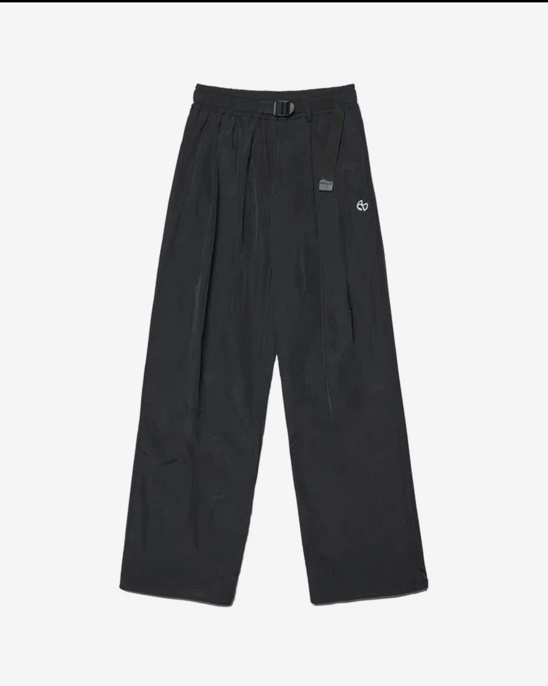 노매뉴얼 TWO TUCK NYLON PANTS - BLACK 상품이미지1