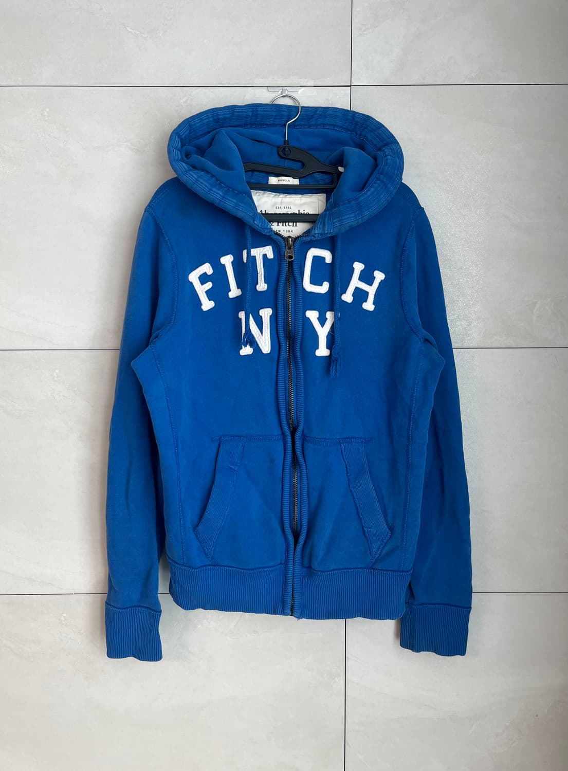 아베크롬비 스펠로고 후드집업 블루 (M)  상품이미지1