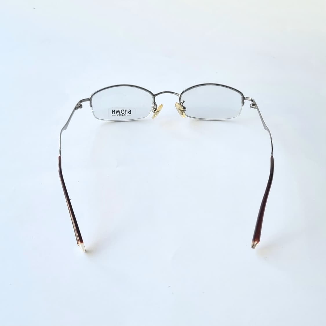 데드스탁 희귀/빈티지 지그재그 템플 오벌 반무테 안경 749 상품이미지6