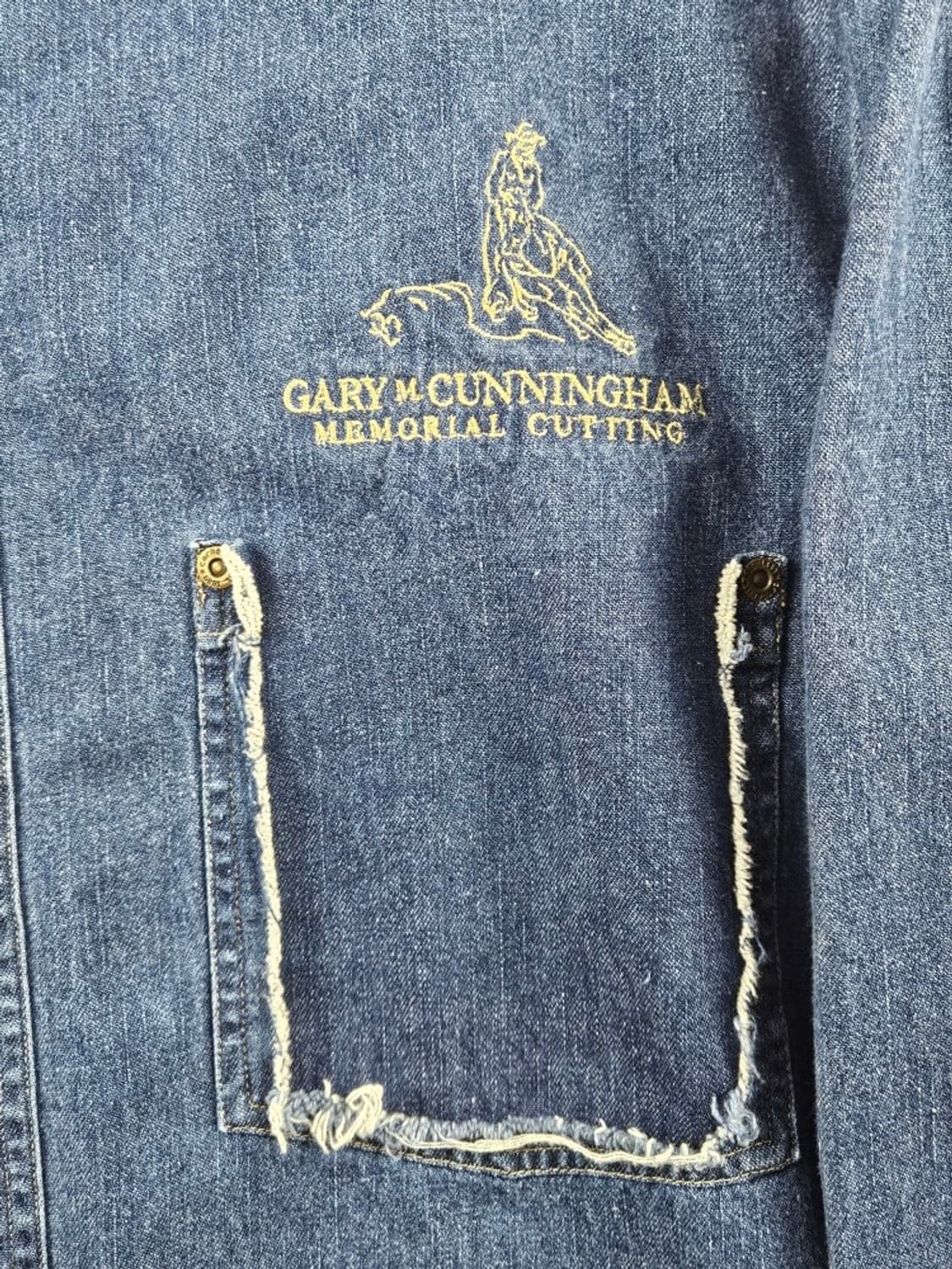 칼하트 크롭 커스텀 데님 워크 셔츠 ( M ) / 11416 상품이미지8