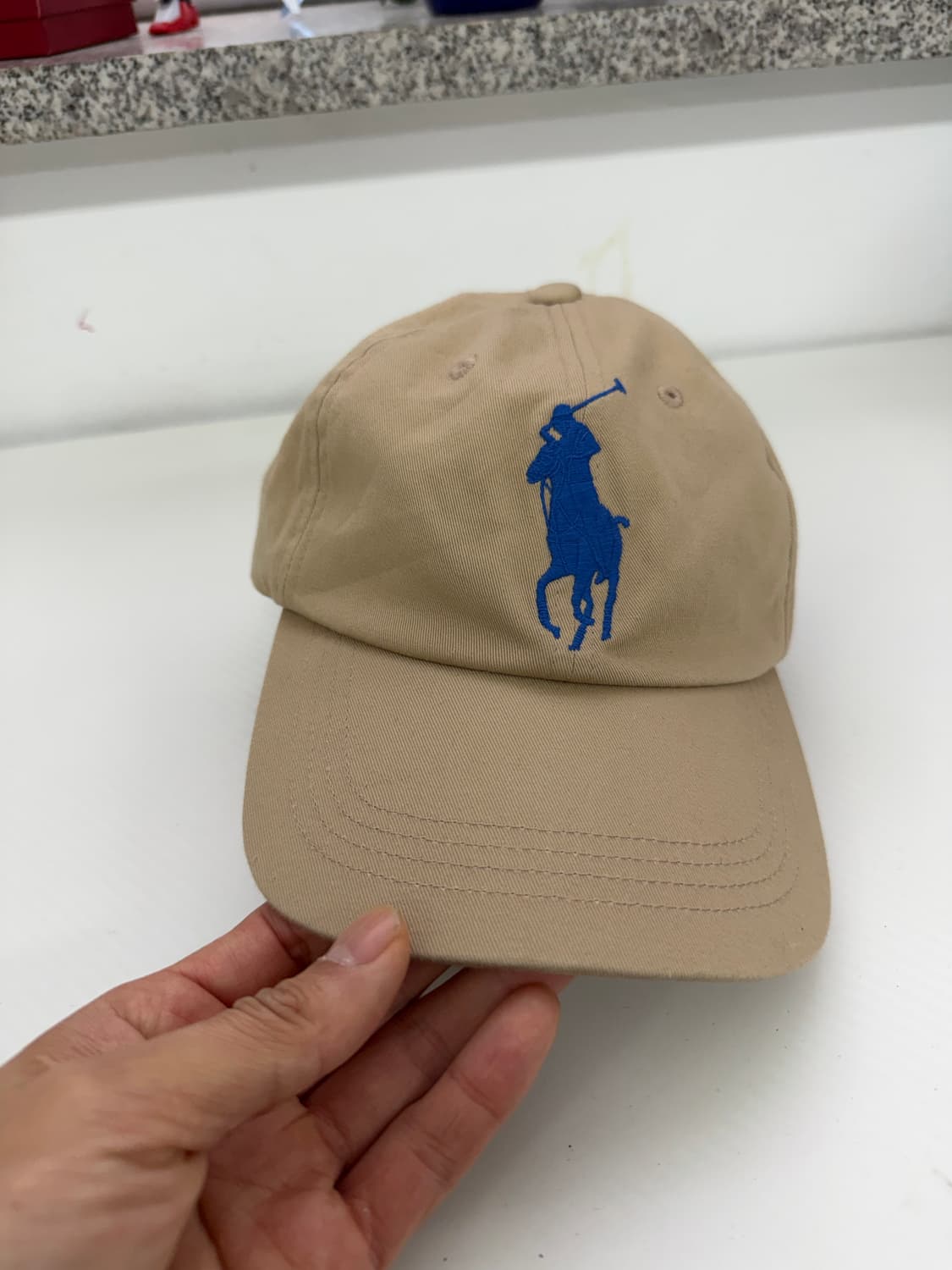 정품) 폴로랄프로렌 베이지 볼캡 모자  상품이미지1