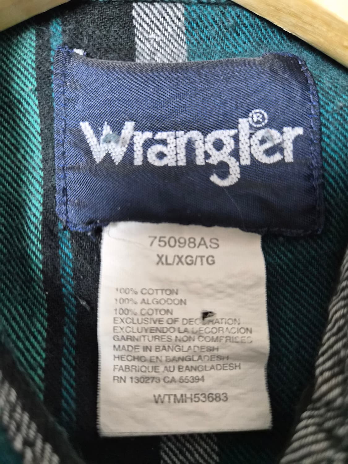 랭글러Wrangler 스트라이프 웨스턴 셔츠 XL사이즈 - S342 상품이미지4