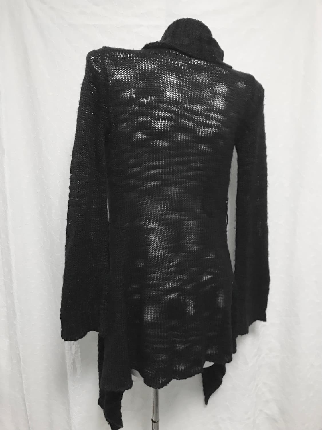 빈티지 vkei 아카이브 드레이프 언발 니트 롱 가디건 상품이미지6