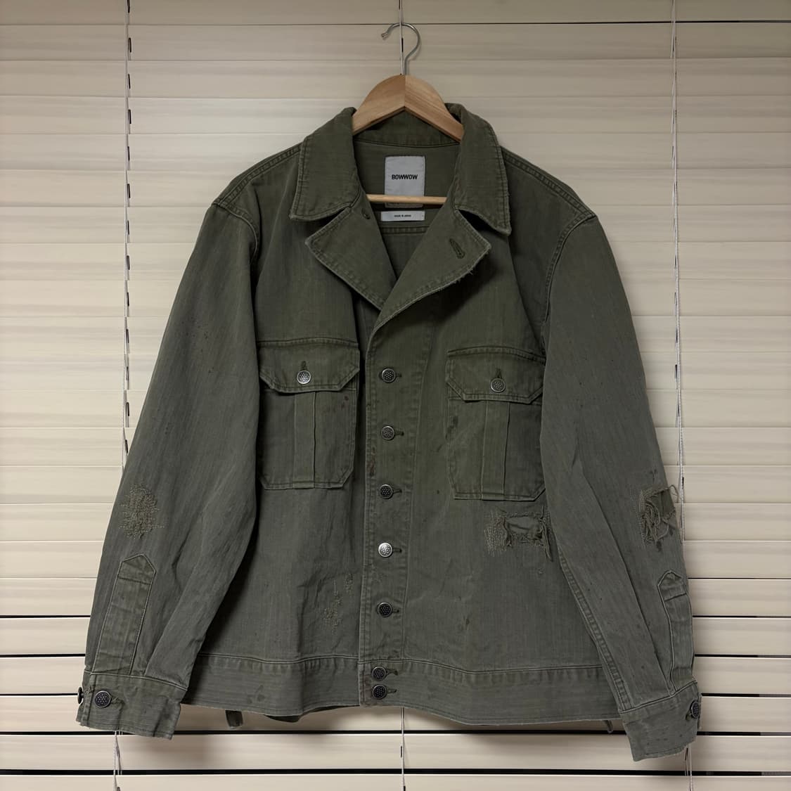 바우와우 24fw Bowwow M-41 HBT 보로 데님 자켓 M 상품이미지6