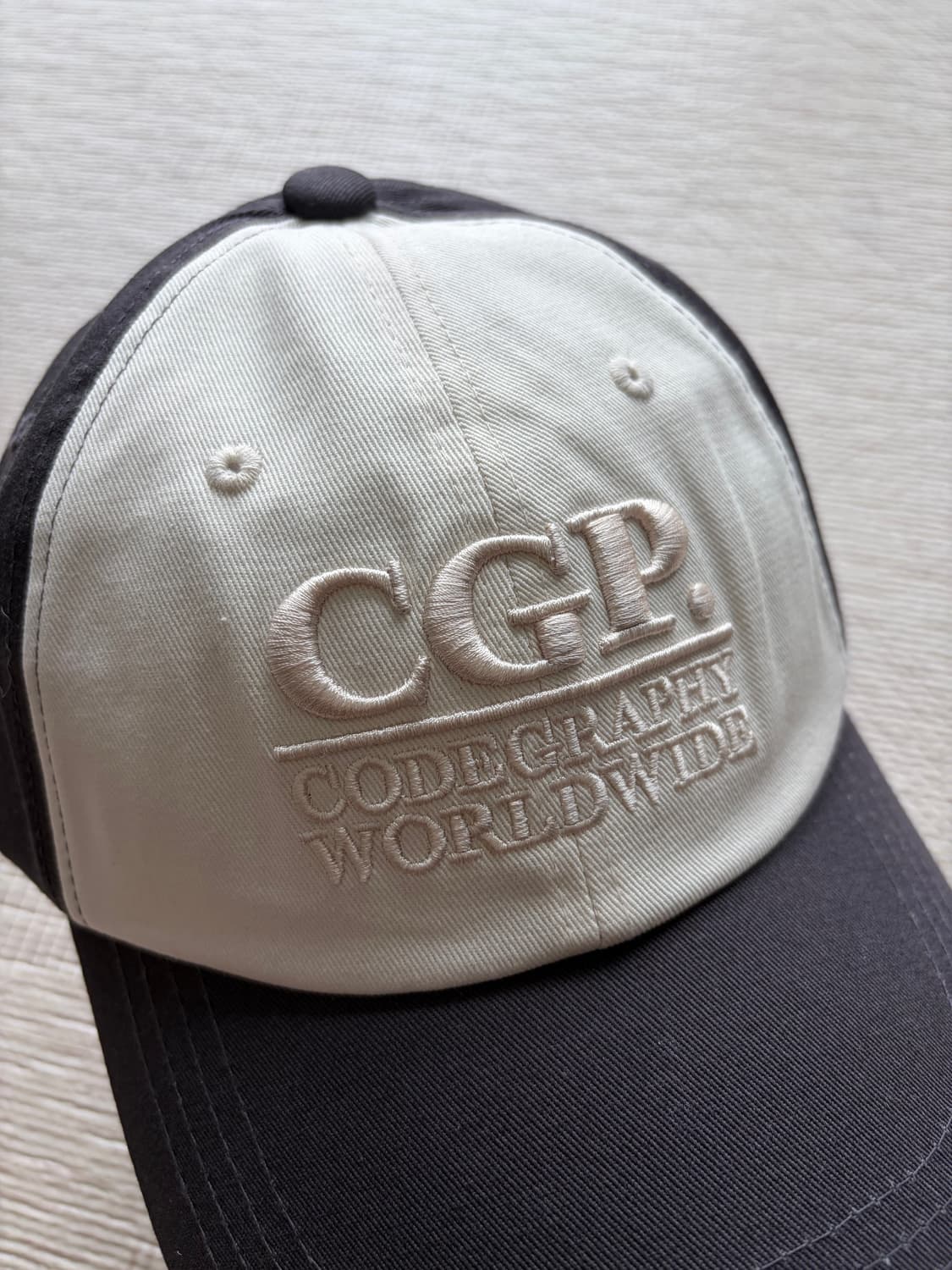 코드그라피 CGP 스퀘어 로고 볼캡 DARK GREY 상품이미지2