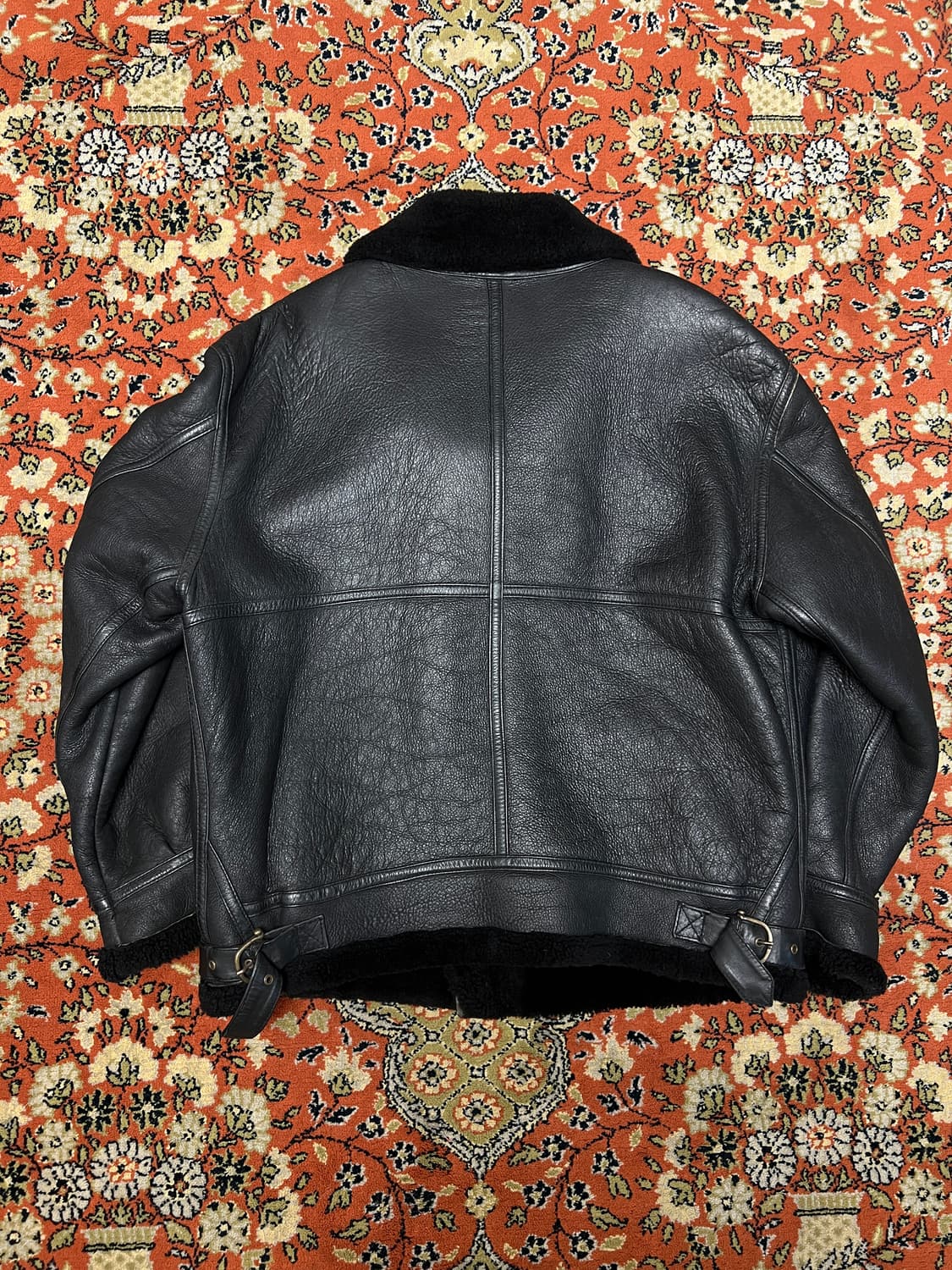 블랙 램스킨 B3 쉐어링 무스탕 L 상품이미지2