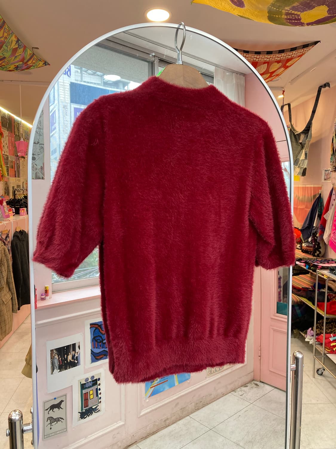 크리스마스 연말 앙고라 반팔 니트 상품이미지4