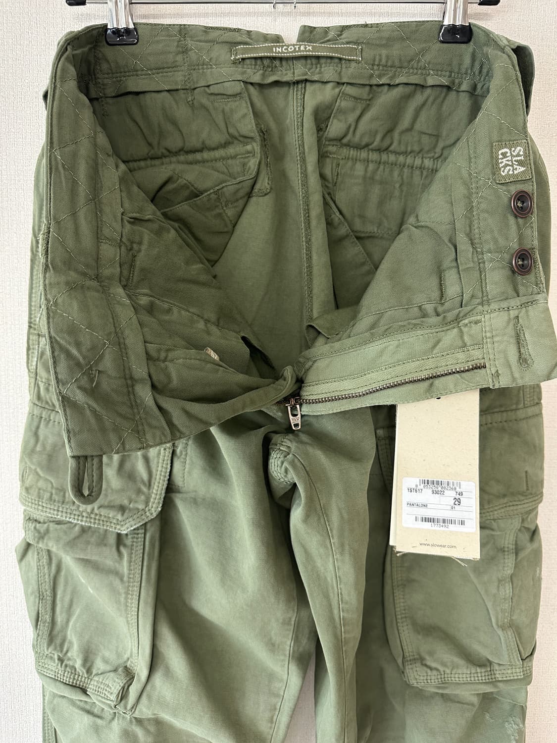 인코텍스(INCOTEX) / 슬림카고팬츠 / 29 / 새상품 상품이미지9